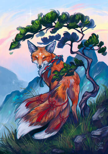 The Three-tailed Kitsune The Three-tailed Kitsune